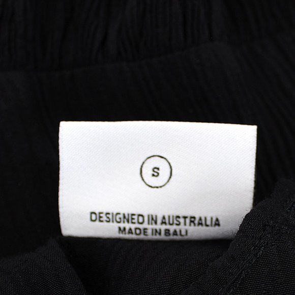 Rue Stiic Crinkle Textured Mini Dress Flutter Sleeve Round Neck Key-hole Tie S - Picture 15 of 16